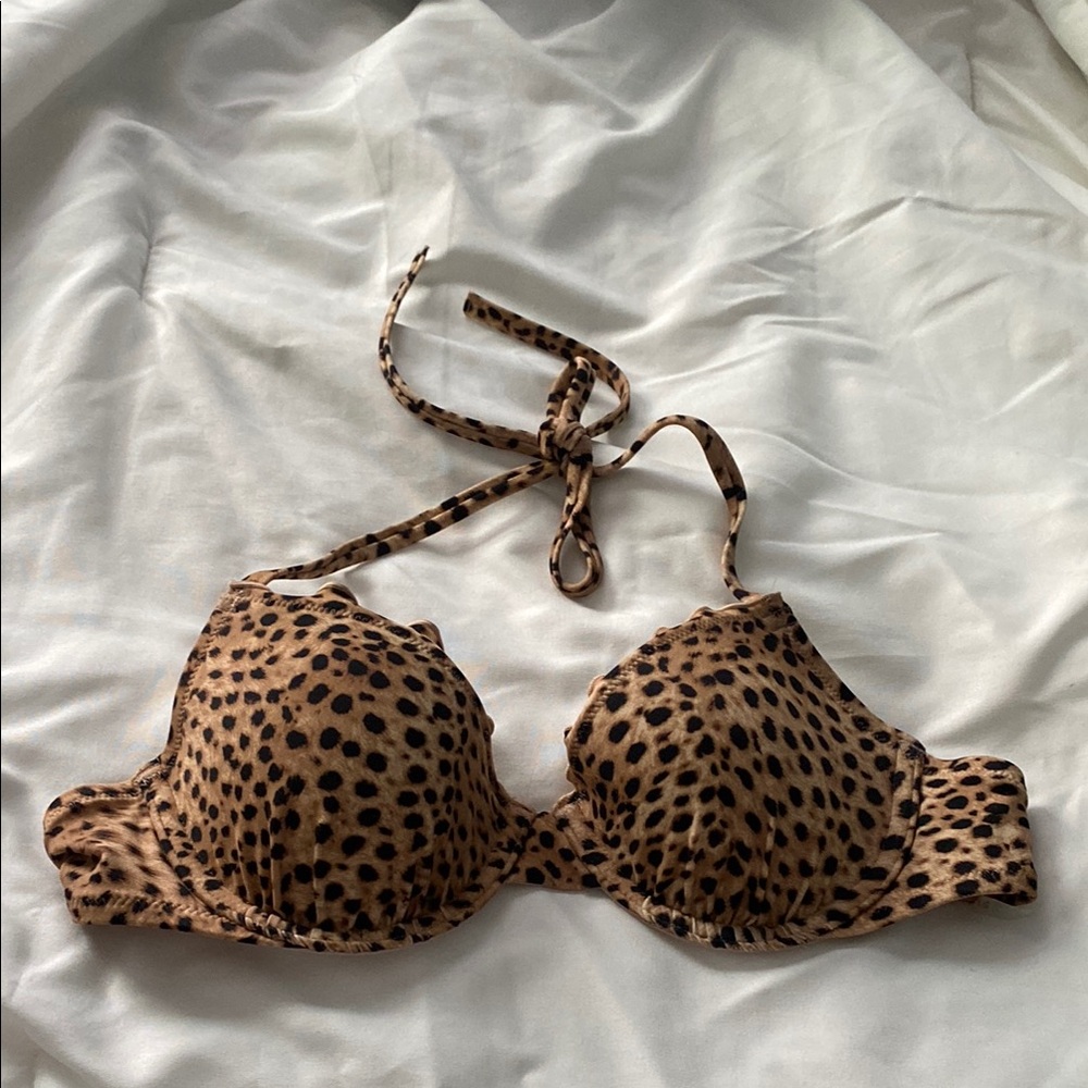 Leopard Print Halter Bra